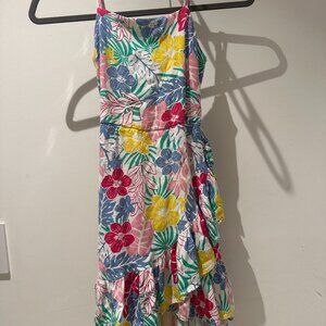 BCBG Girls Floral Midi dress with faux wrap detailing